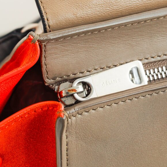 Celine Trapeze Medium Tricolour Leather & Suede Tote - Picture 12 of 14